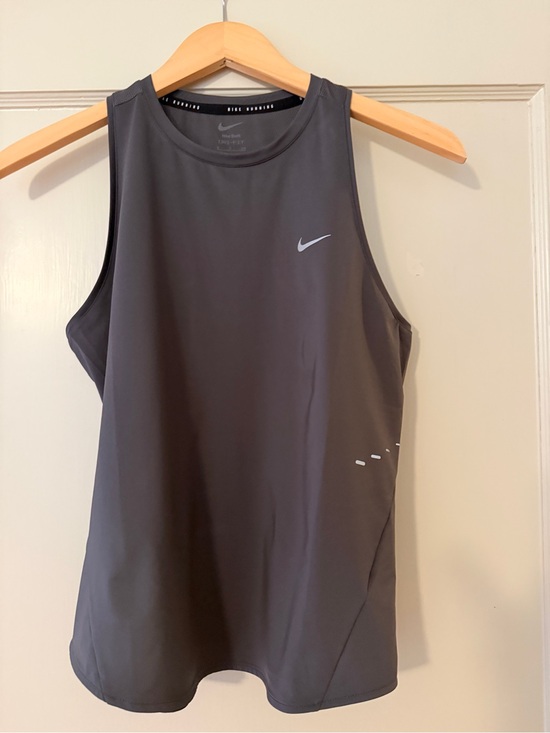 Nike Tops - Nike Women's Charcoal Gray Performance Tank with Small White Swoosh